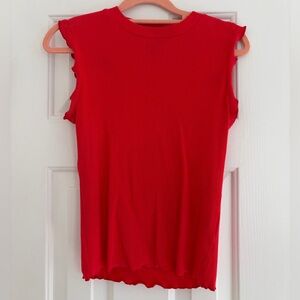 Mini Molly Red Ribbed Tank